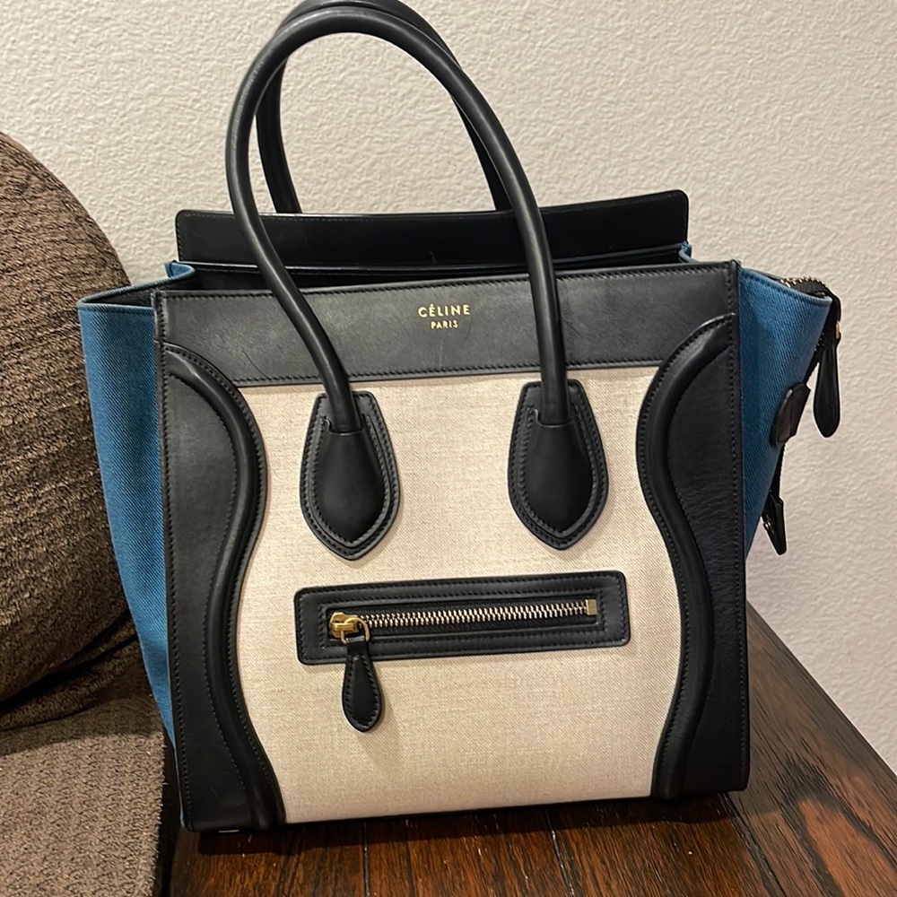 Authentic Celine micro tri color
